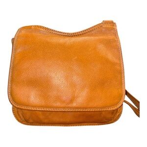 Fossil leather brown saddle bag western vibes crossbody. P 16